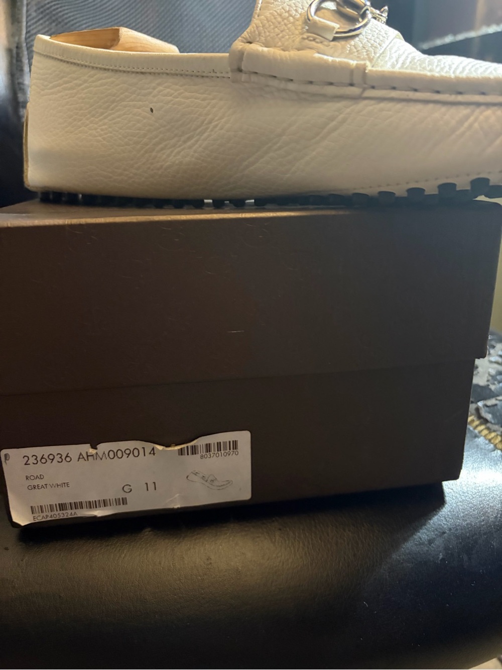 Gucci Cream Leather Horsebit Loafers - Picture 5 of 5